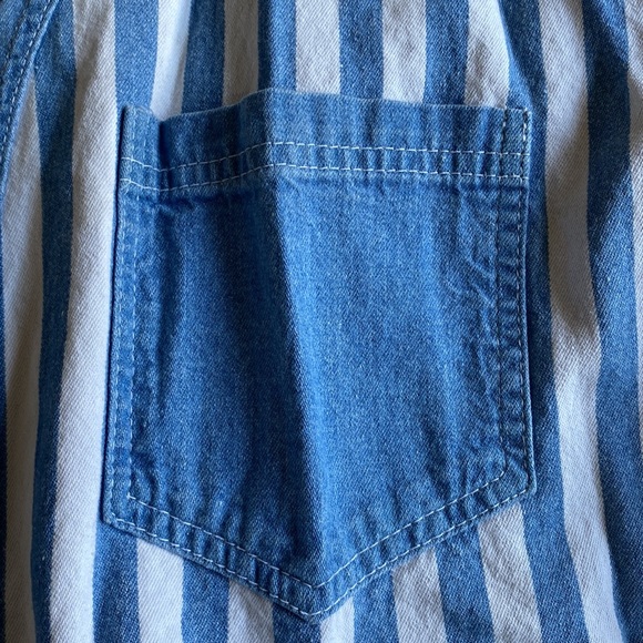 Signal button down denim and white striped long sleeve - Picture 4 of 6